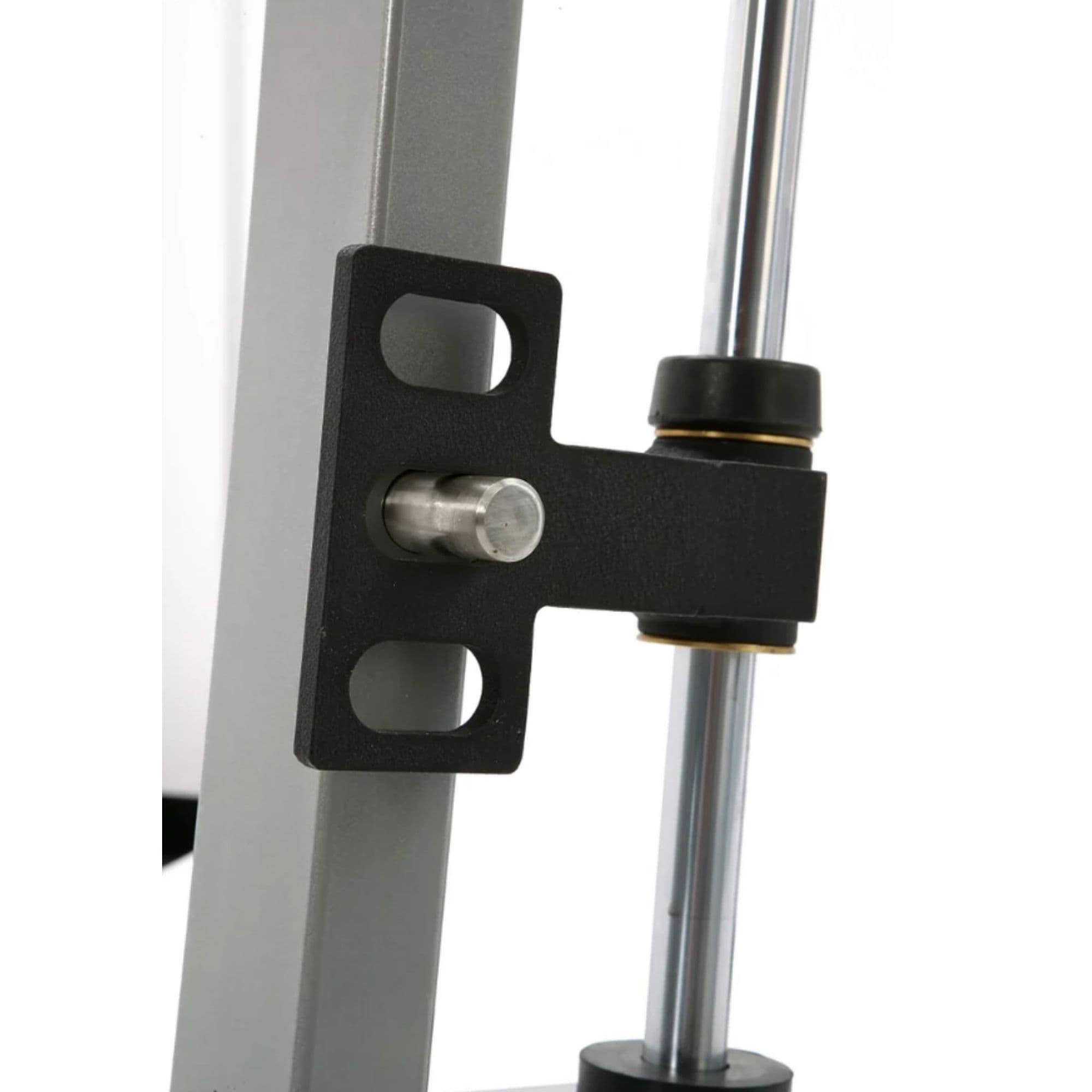 York Barbell Smith Machine Guide Rod Mounting Detail On White Background