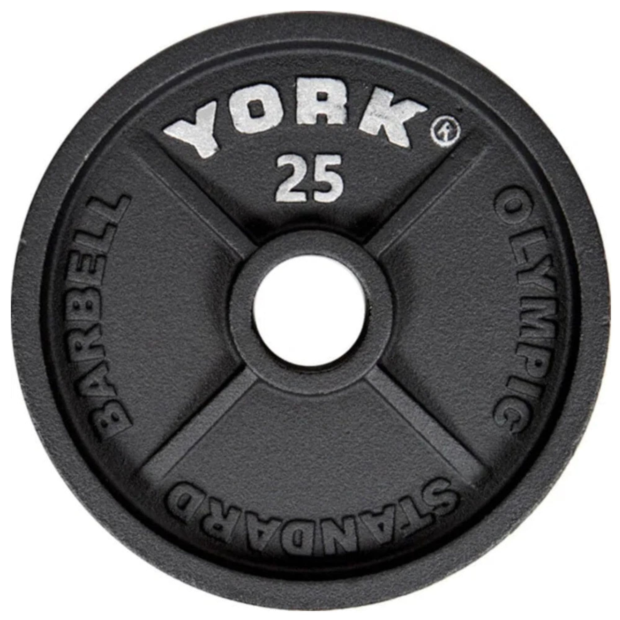 York Cast Iron Olympic Plates 25LB Detailed View On White Background