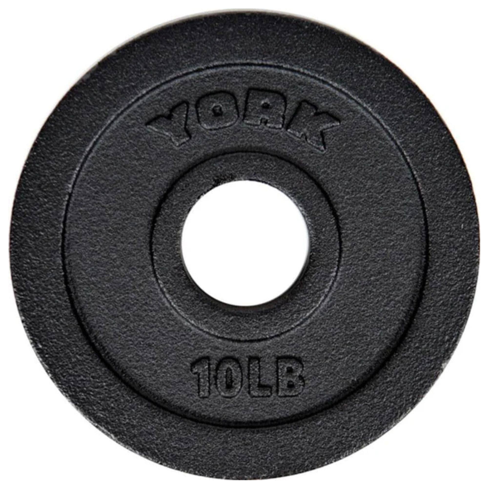 York Cast Iron Olympic Plates – 2 Inches Plate Sets 10LB Detailed View On White Background