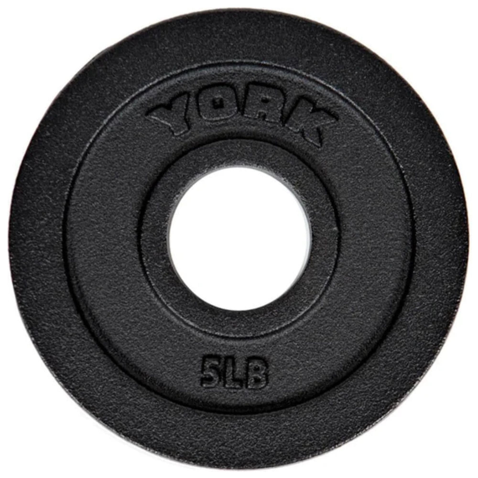 York Cast Iron Olympic Plates – 2 Inches Plate Sets 5LB Detailed View On White Background