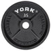 York Cast Iron Olympic Plates 35LB Detailed View On White Background
