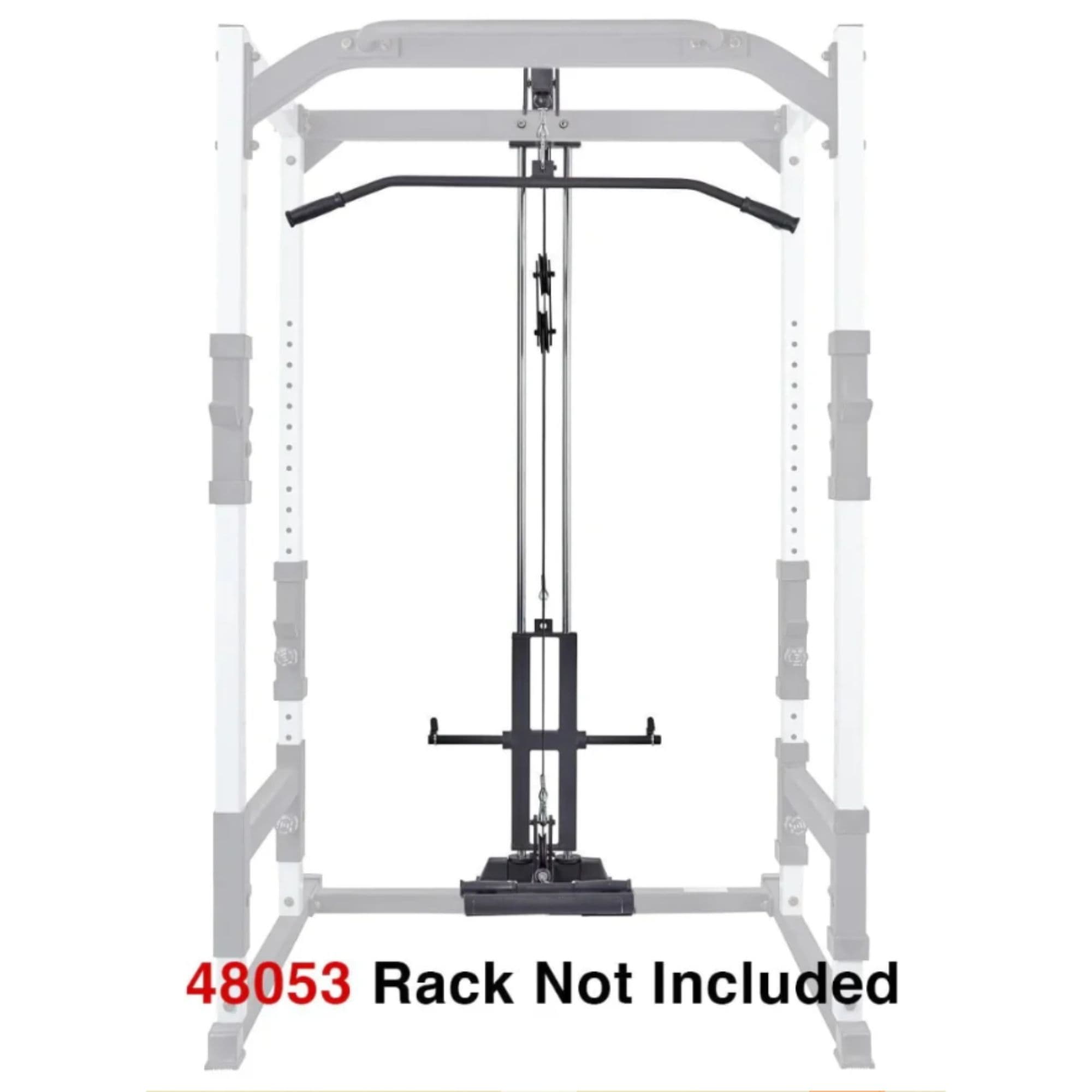 York FTS Plate Loaded HiLow Pulley Attachment Front View Showing The Lat Pulldown Attachment On White Background