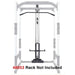 York FTS Plate Loaded HiLow Pulley Attachment Front View Showing The Lat Pulldown Attachment On White Background