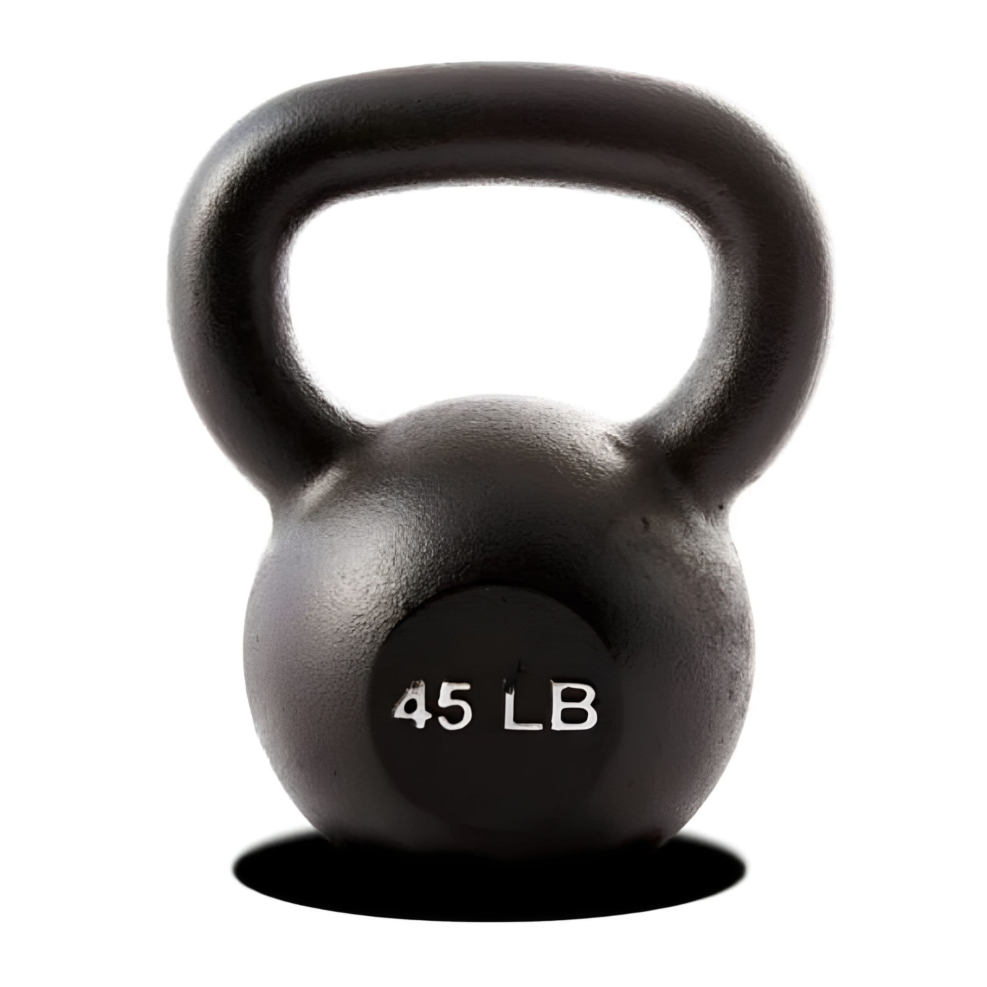 York Hercules Cast Iron Kettlebells 45 LB Detail View On White Background