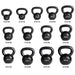 York Hercules Kettlebell Multiple Weight Options Labeled With Numbers On White Background