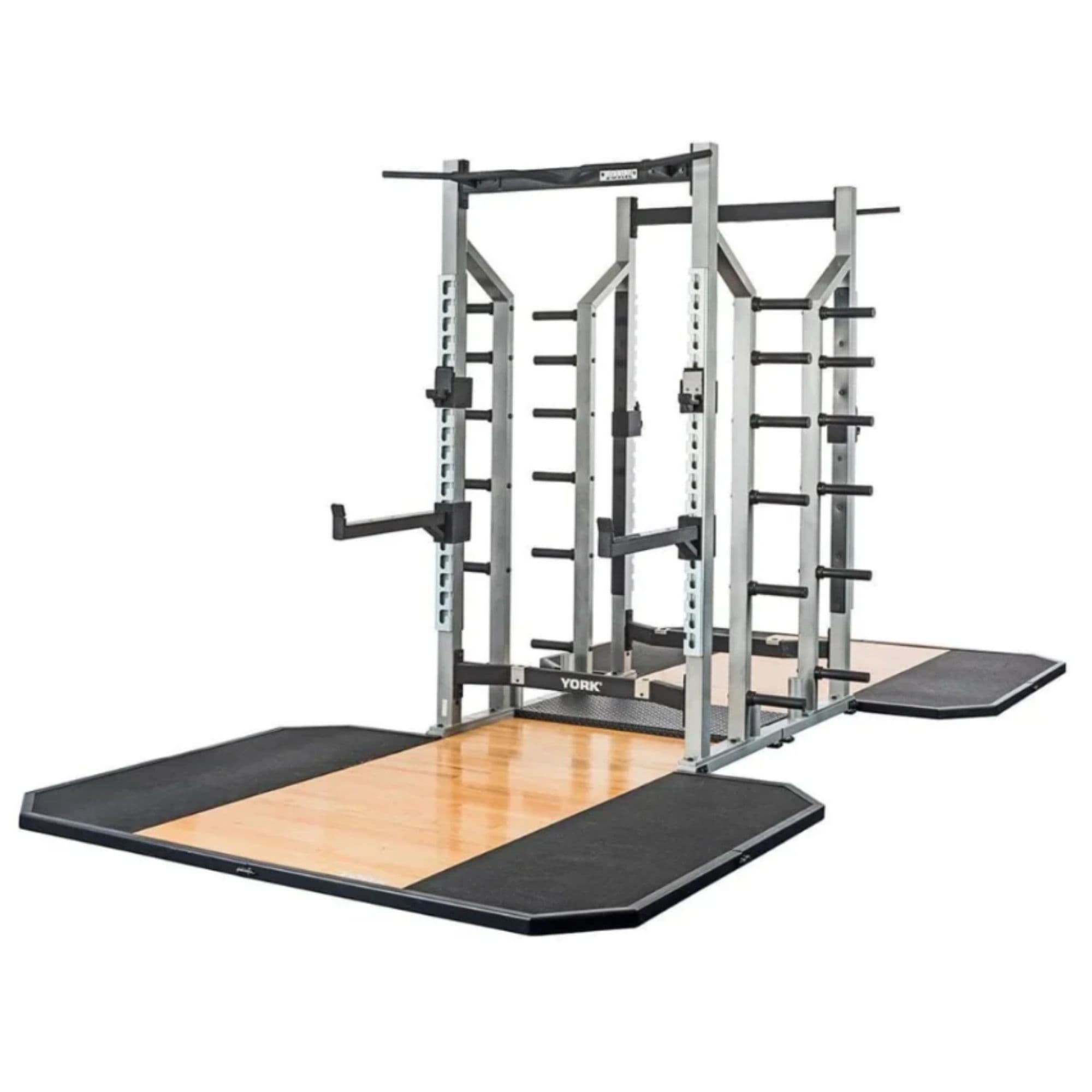 York STS Double Half Rack Front Angle View On White Background