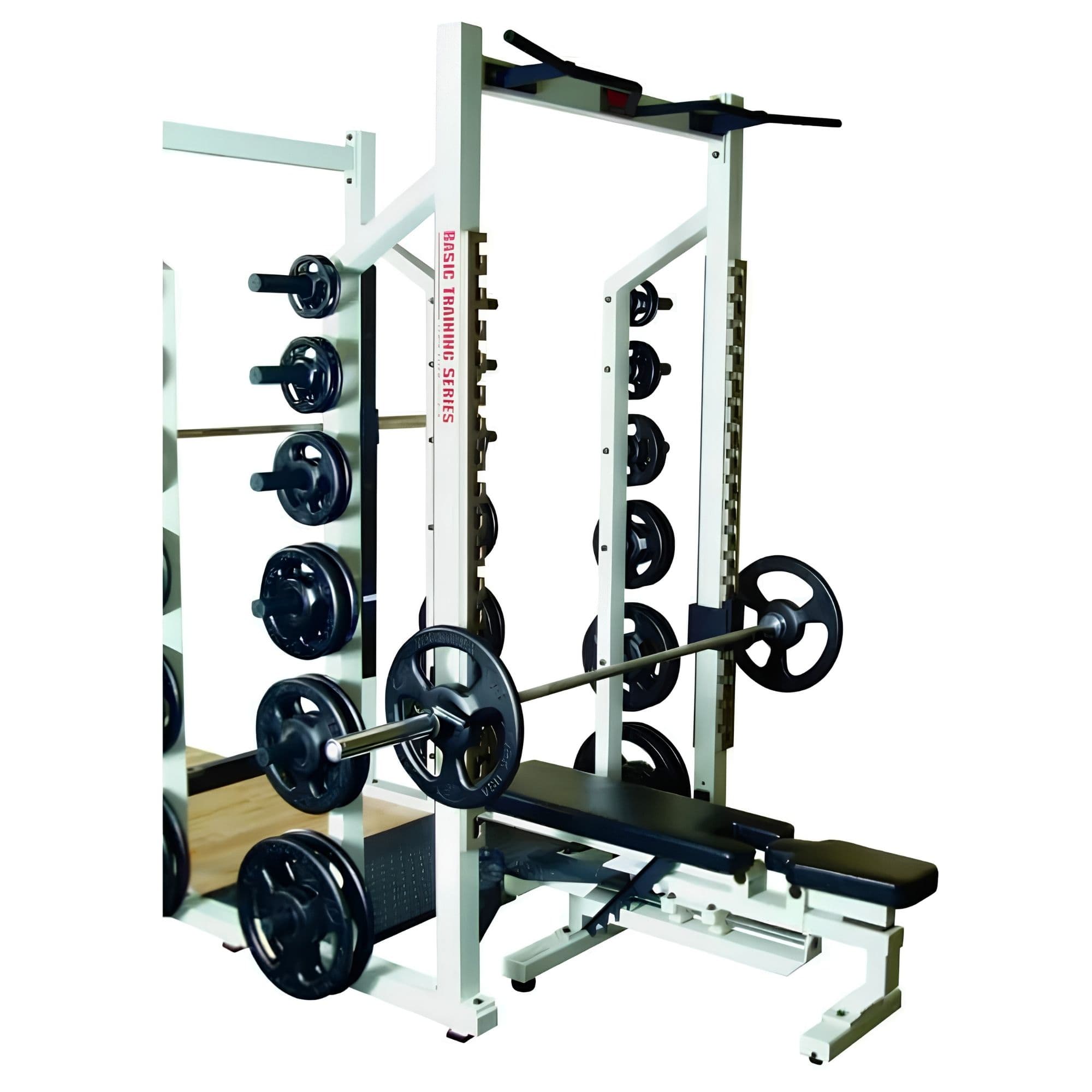 York STS Double Half Rack Opposite Side Position On White Background