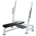 York STS Olympic Flat Bench White Variant Front Angle View On White Background