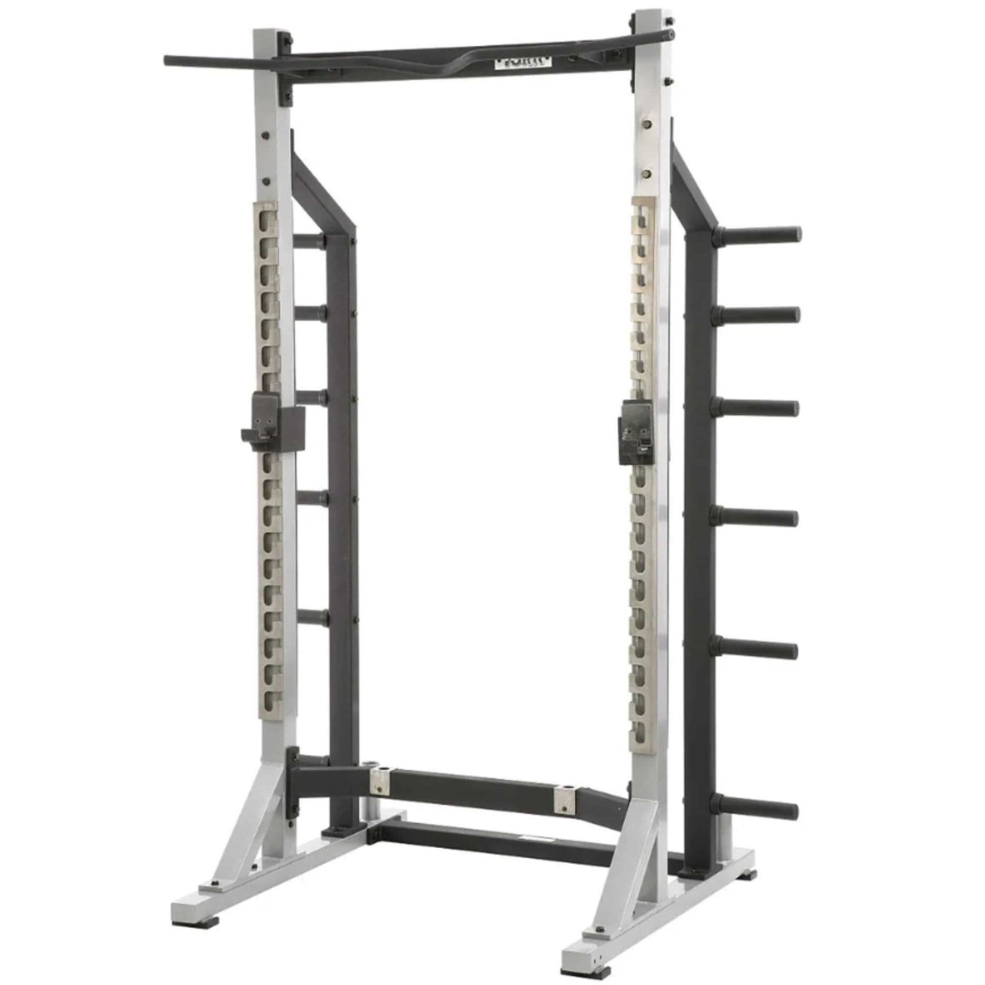 York STS Self-Standing Half Rack White Variant Front Angle View On White Background