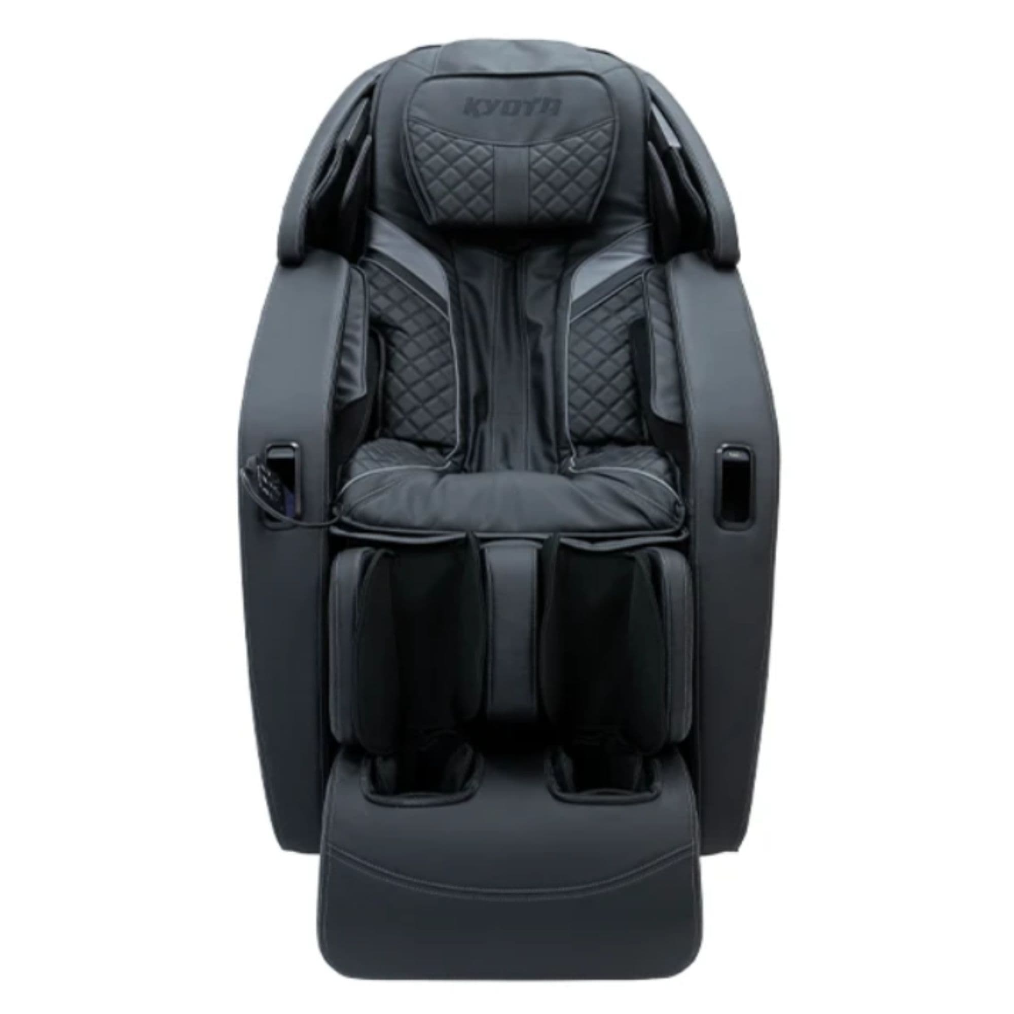 Yugana M780 4D Massage Chair Black Variant Front View On White Background