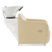 Yume Dreaming Electric Salon Backwash Station Beige Side View With White Sink On White Background