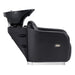 Yume Dreaming Electric Salon Backwash Station Black Side View With Black Single Sink On Clean Background