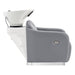 Yume Dreaming Electric Salon Backwash Station Gray Side View With White Sink On Clean Background