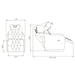 Yume Dreaming Electric Salon Backwash Station Product Dimension Diagram