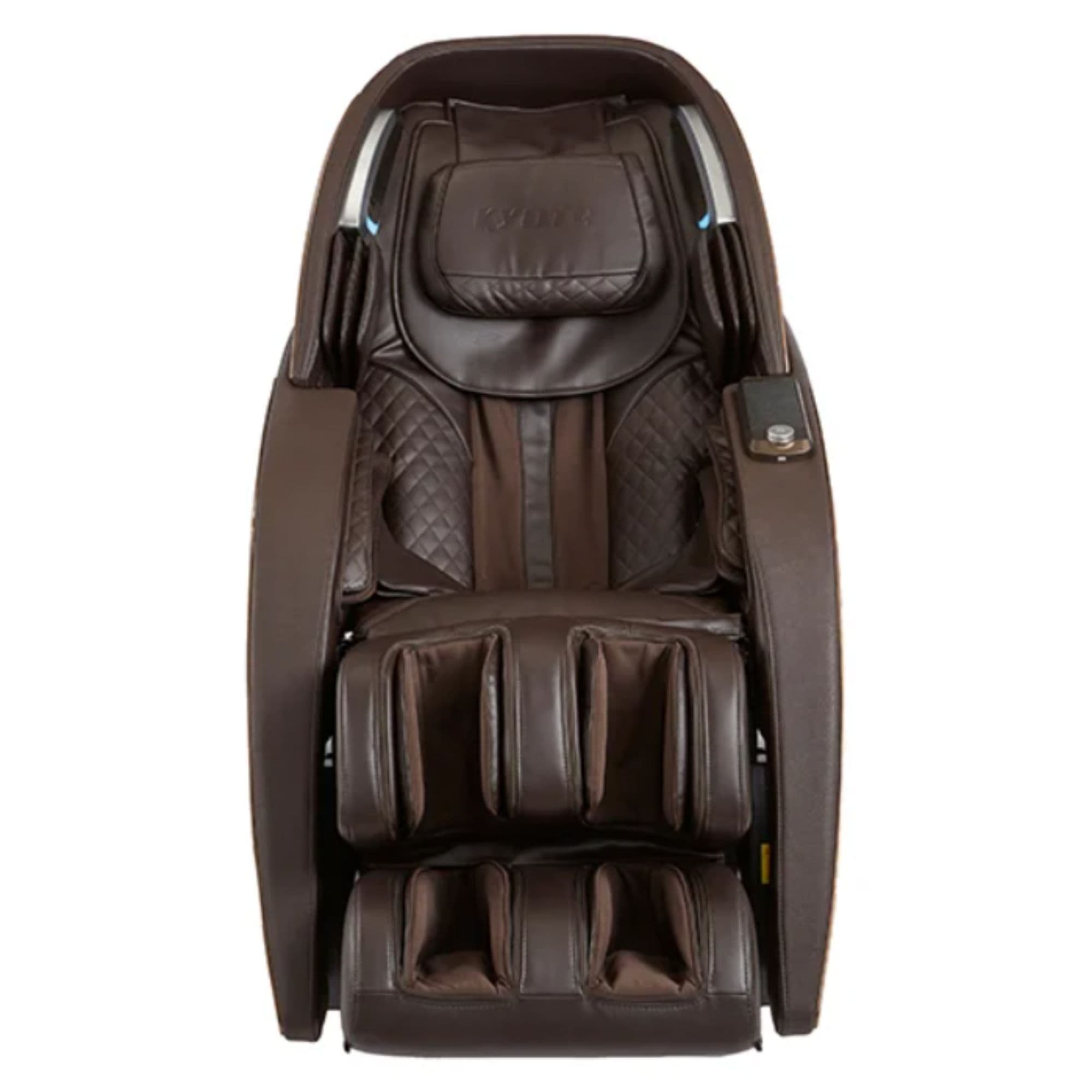 Yutaka M898 4D Massage Chair CPO Brown Variant Front View On White Background