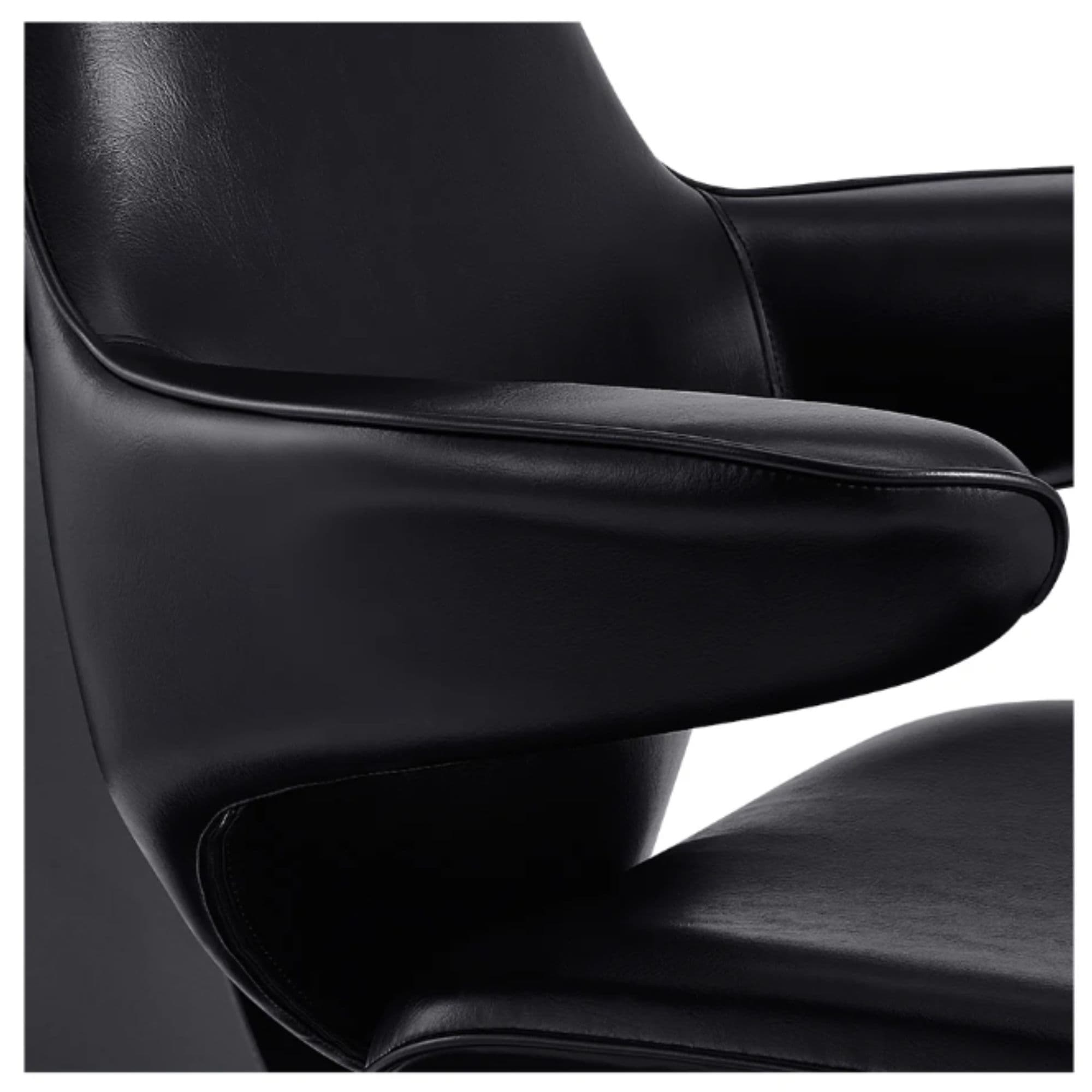 Zenith Backwash Chair with Adjustable Seat Close-Up View Of Upholstered Armrest And Seat Cushion