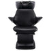 Zenith Shampoo Chair and Bowl with Adjustable Seat Black Front View Of Black Single Shampoo Wash Station With White Clean Background