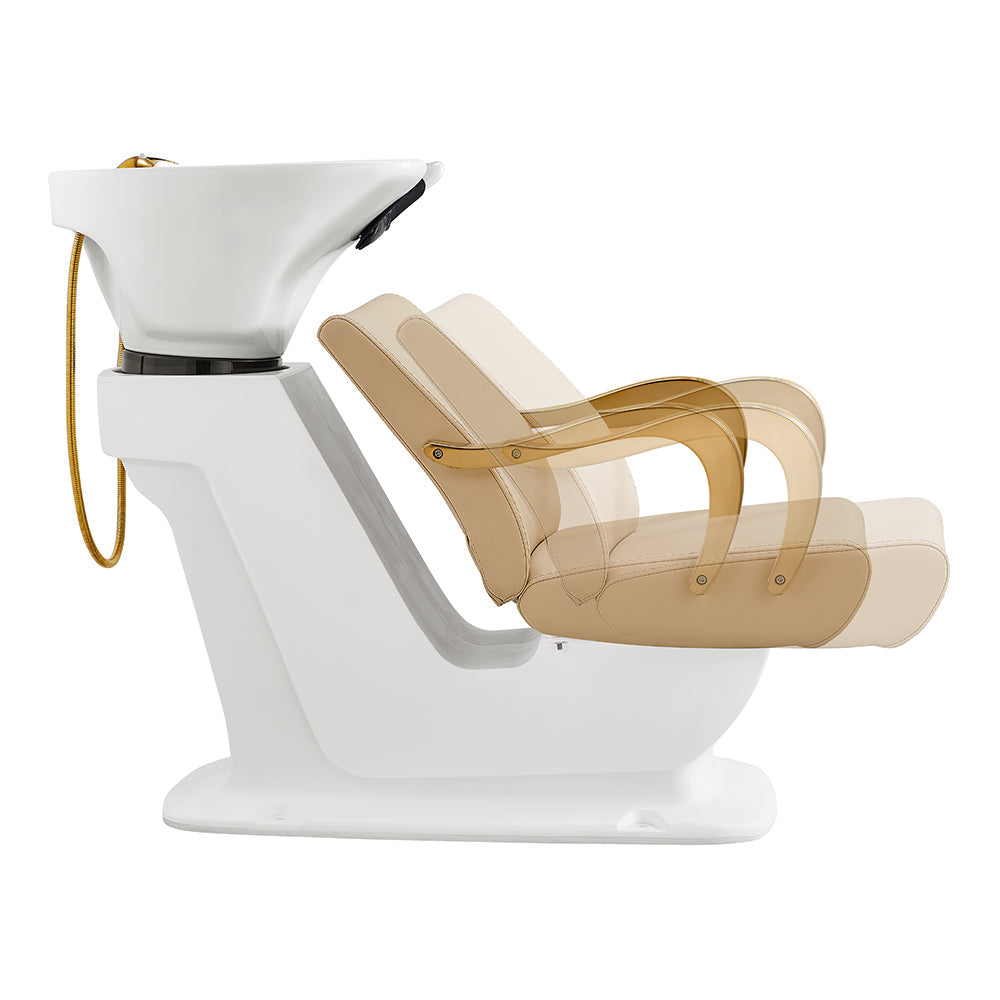 DIR Beckman Gold Shampoo Chair with Adjustable Seat