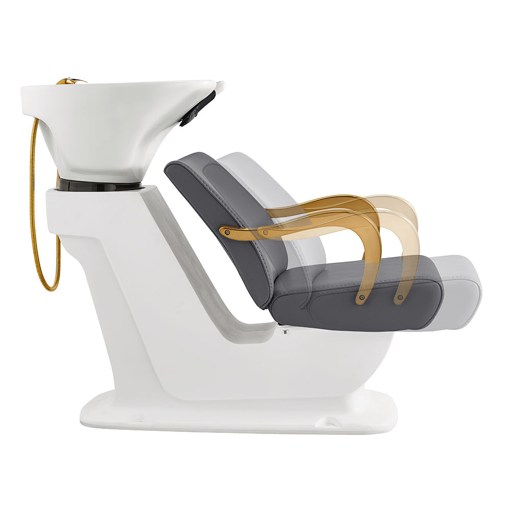 DIR Beckman Gold Shampoo Chair with Adjustable Seat
