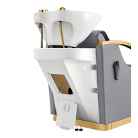 Thumbnail for DIR Bella V Gold Reclining Salon Shampoo Massage Chairs