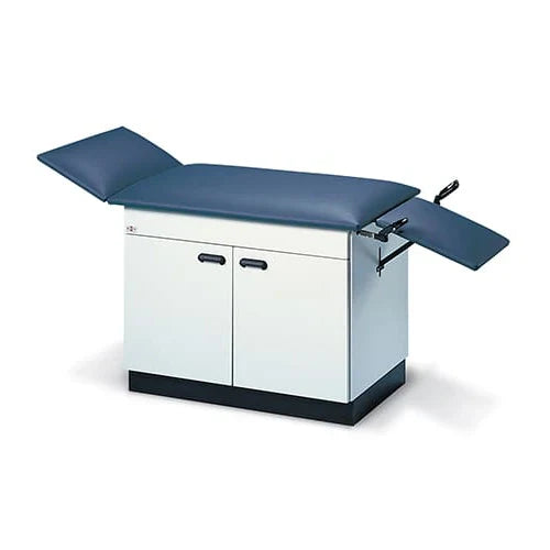 Hausmann Extended 2-in-1 Treatment and Exam Table with Paper Combo and Left Side Storage Cabinets