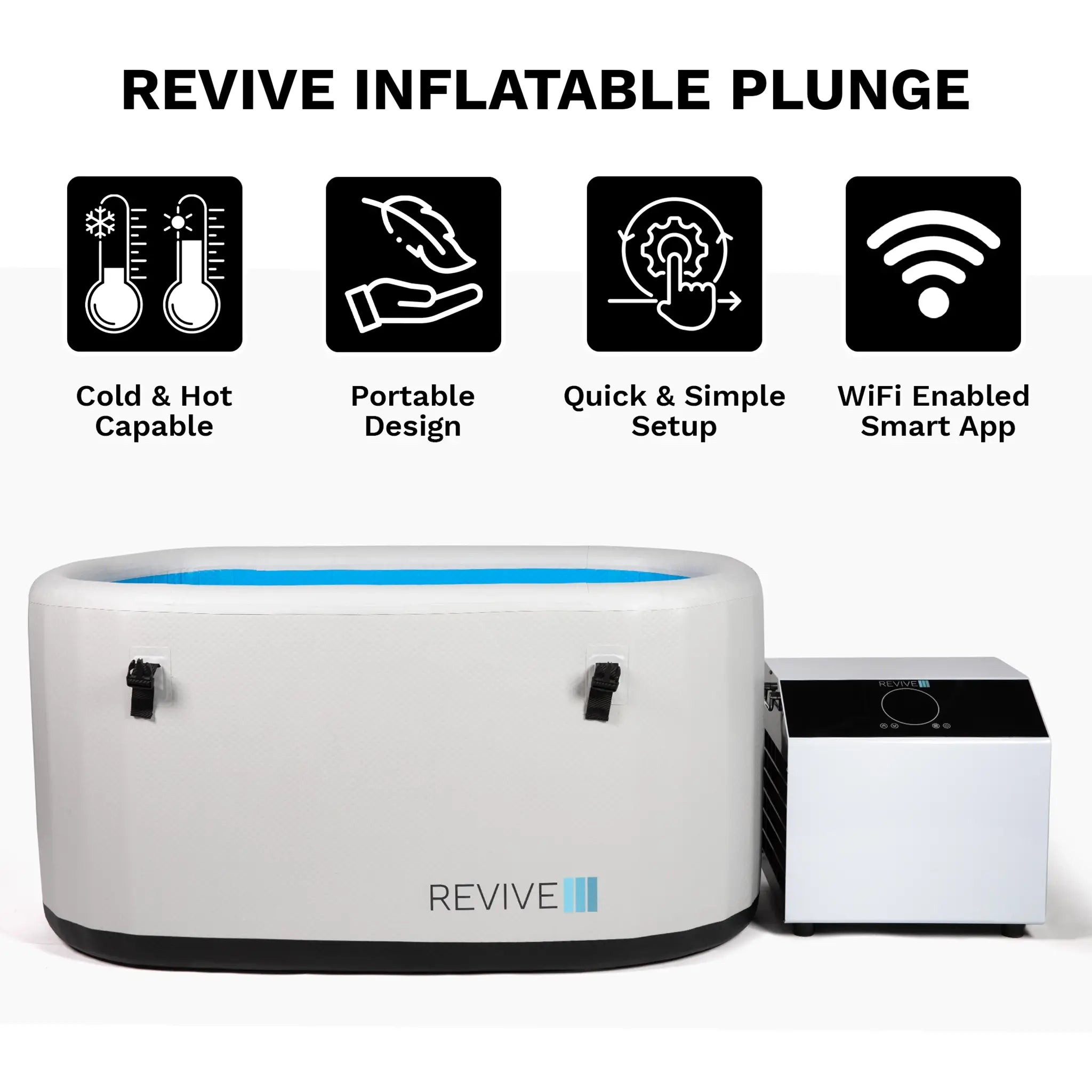 Revive Inflatable Plunge, 1HP Chiller – .3HP & .8HP Options
