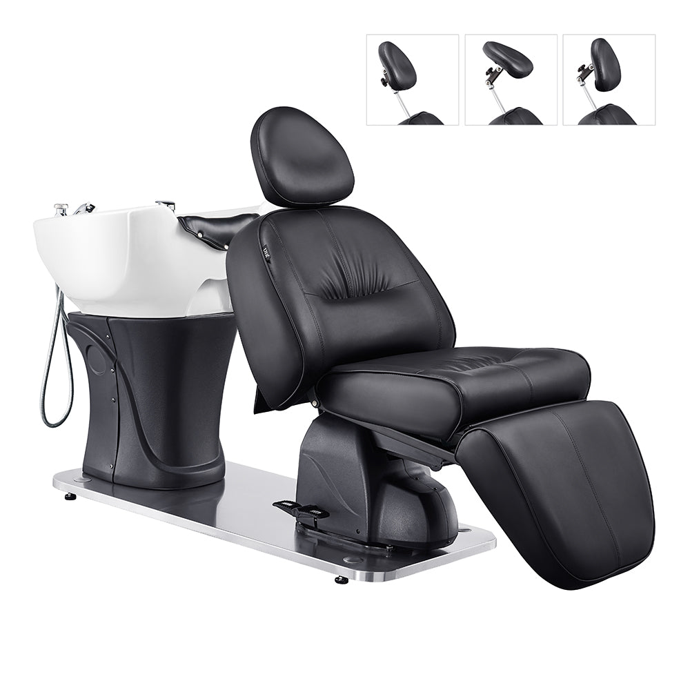 DIR Maximus Spa Salon Reclining Shampoo Bed with Rotating Seat
