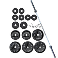 Thumbnail for York Barbell 300lb Deep Dish Cast Iron Olympic Set