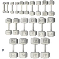 Thumbnail for York Barbell Cast Iron Hex Dumbbell Set
