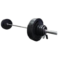 Thumbnail for York Barbell G-2 Rubber Encased Olympic Plate & Barbell Set