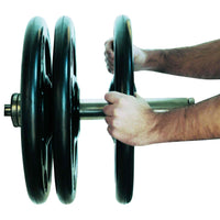 Thumbnail for York Barbell Steel ISO-GRIP 300lb Plate and Barbell Set