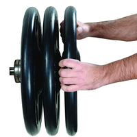 Thumbnail for York Barbell Steel ISO-GRIP 300lb Plate and Barbell Set